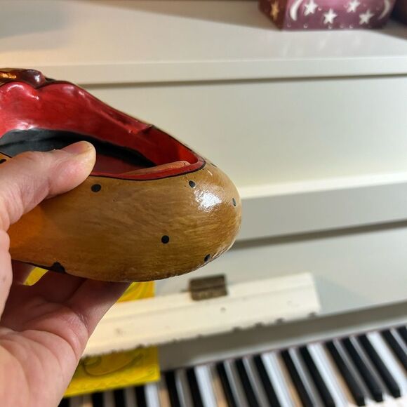 Vintage 90s Handcrafted Wooden Whismsygoth Cat Face Mirror Rare - Picture 11 of 14